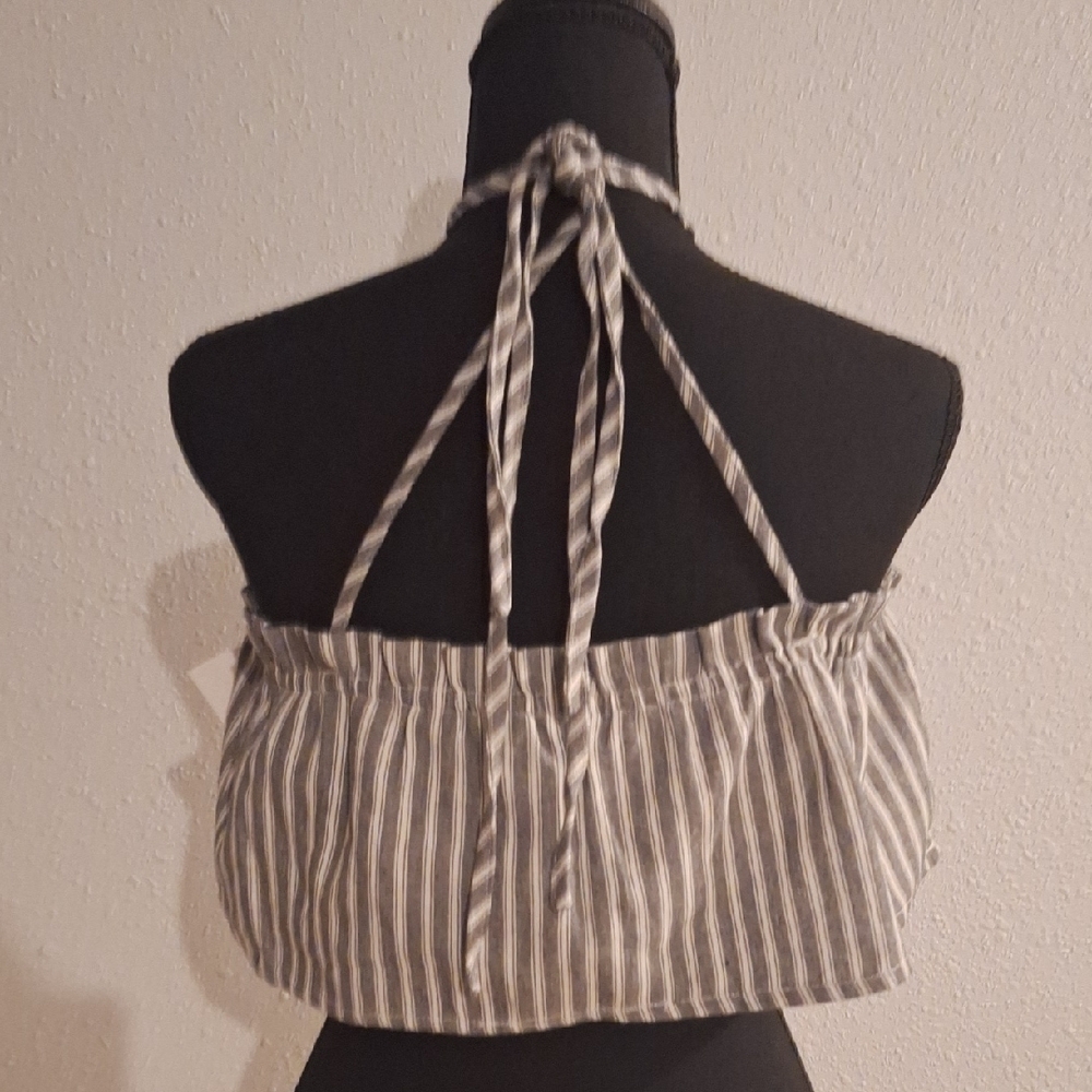Striped Gray Women's Top - Picture 7 of 10